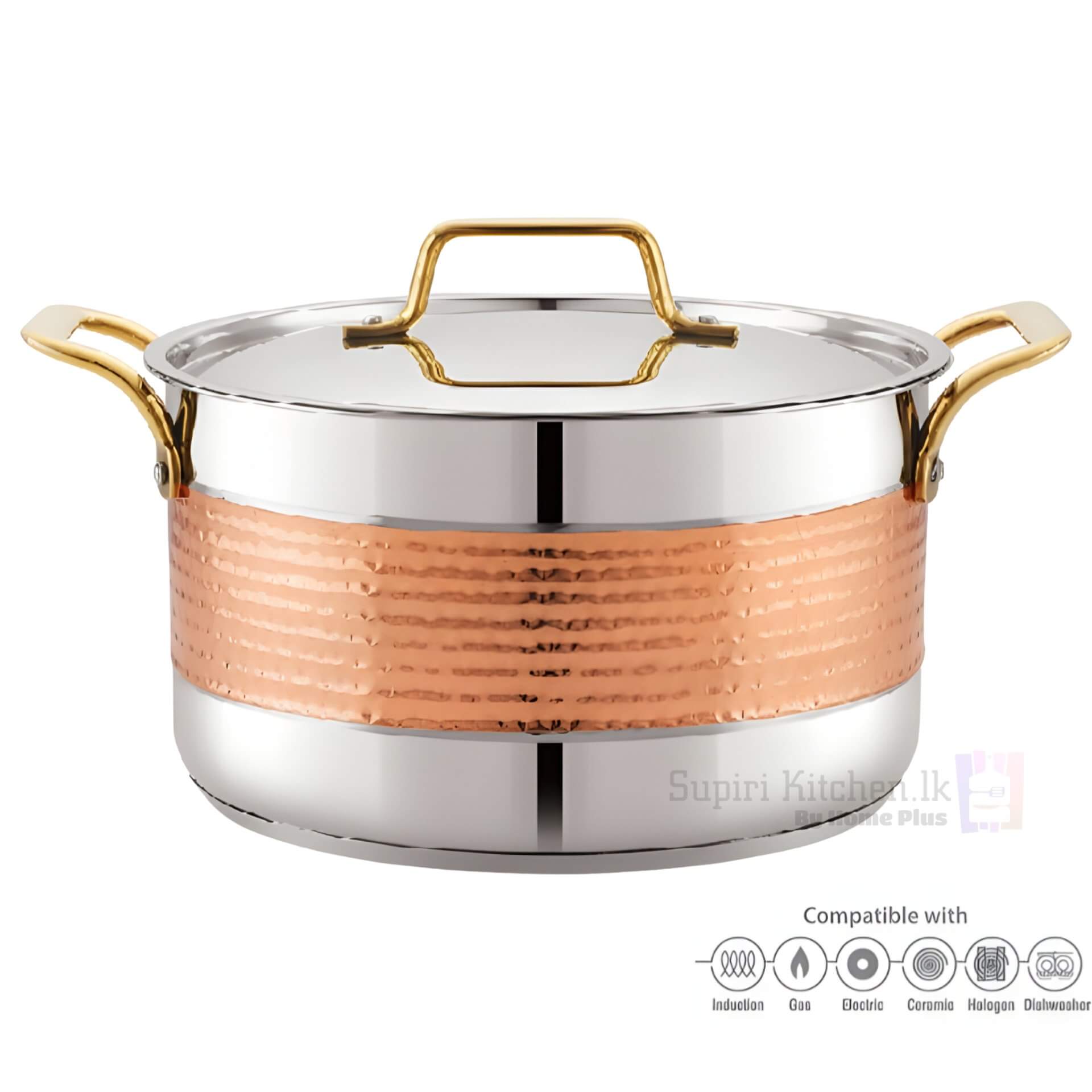 Stock Pot | 28cm | Copper Engraved | Luxury | QSTP01 | 10000ml