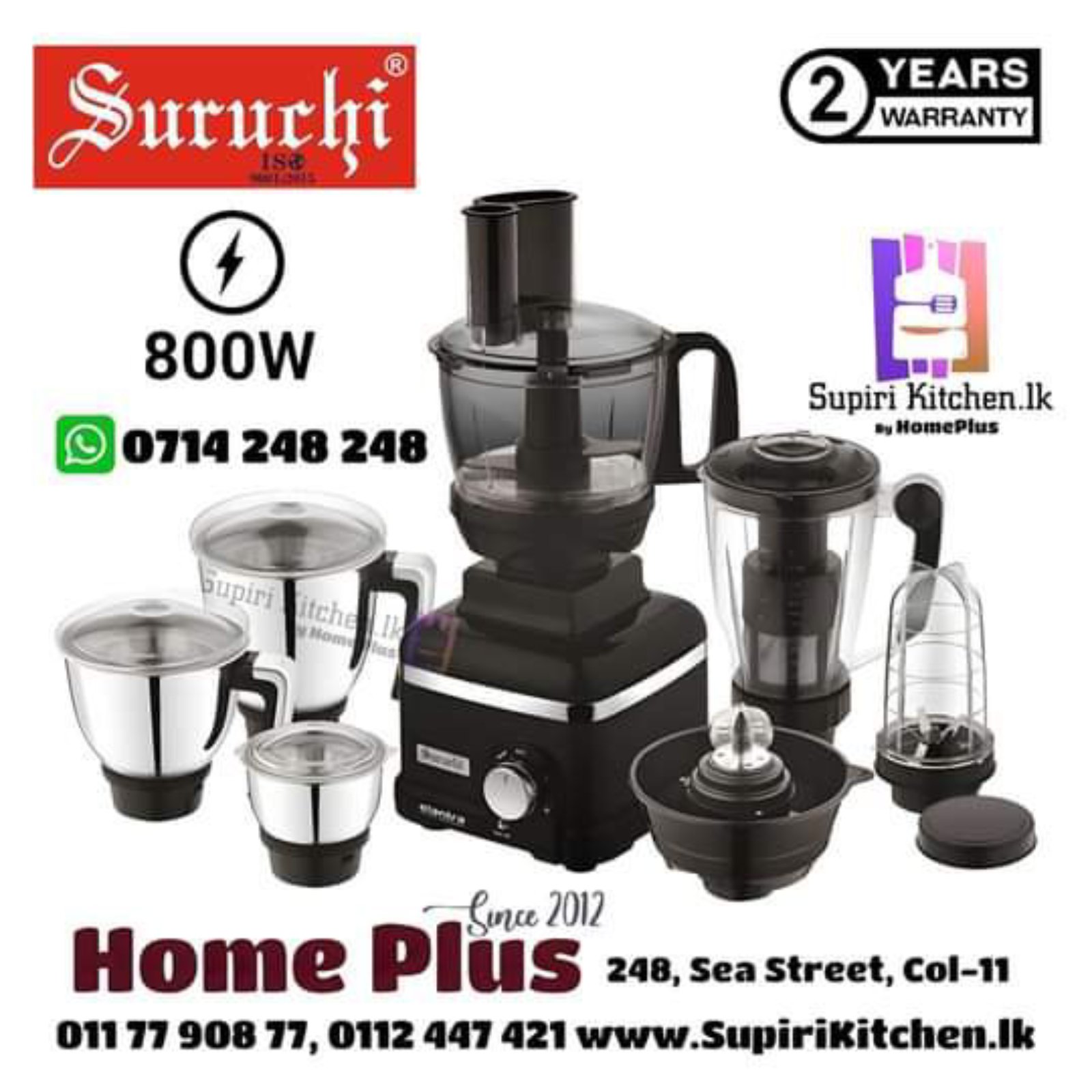 Suruchi Elantara | 5 Jar Mixer Grinder | Coconut Scraper | 5X