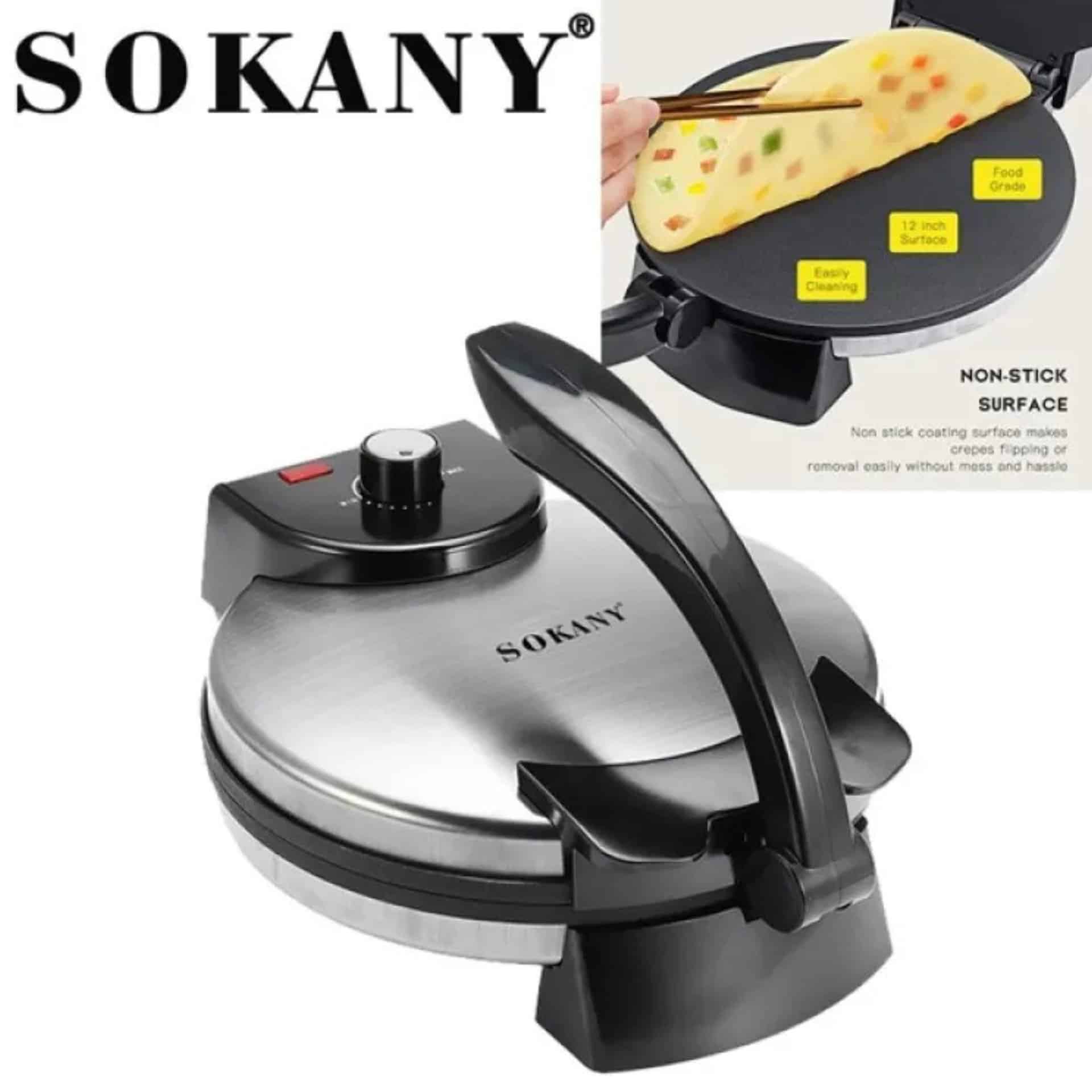 Sokany Electric Roti Maker | KJ507 | 2000w | 10 Inches