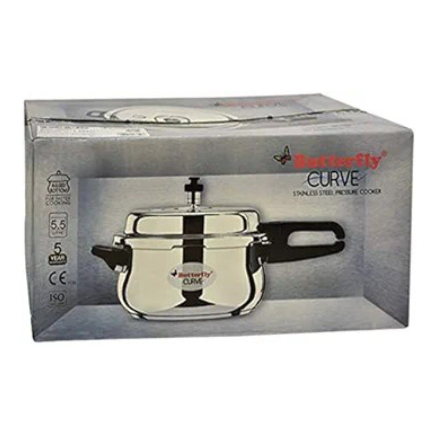 Butterfly Curve Stainless Steel Pressure Cooker 5.5L Box