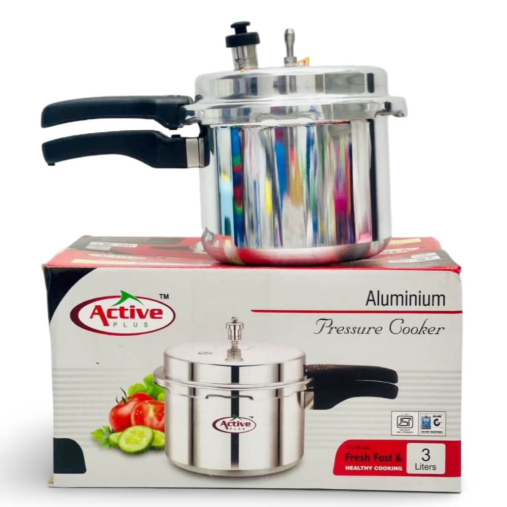 Aluminum Pressure Cooker Active Plus 3 Liter , 5Liter, 7.5Liter Pressure Cooker over box