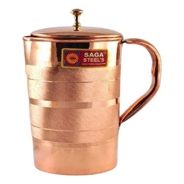 Copper water jug with lid