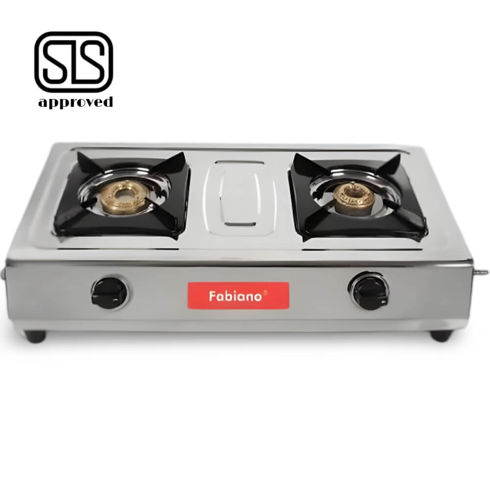 Fabiano Stainless Steel Gas Cooker 2 brass burner