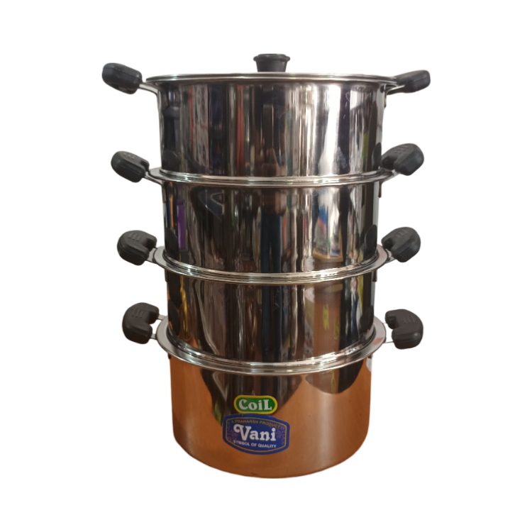 Heavy Stainless Steel Steamers with Lid Steamer 4 Tier