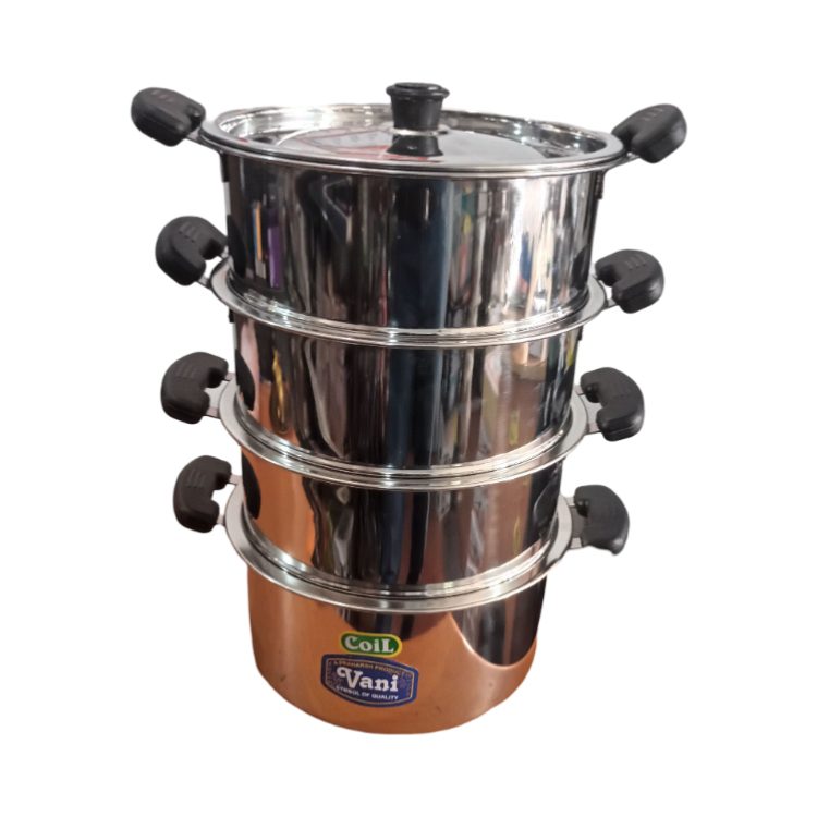 Heavy Stainless Steel Steamers with Lid 4 Tier