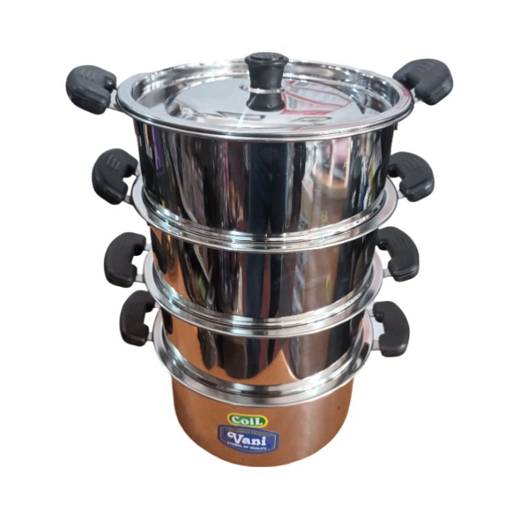 Heavy Stainless Steel Steamers with Lid 4 Tier