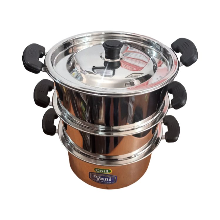 Heavy Stainless Steel Steamers with Lid Steamer 3 Tier