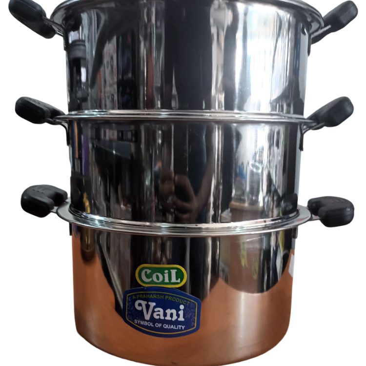 Heavy Stainless Steel Steamers with Lid 3 Tier