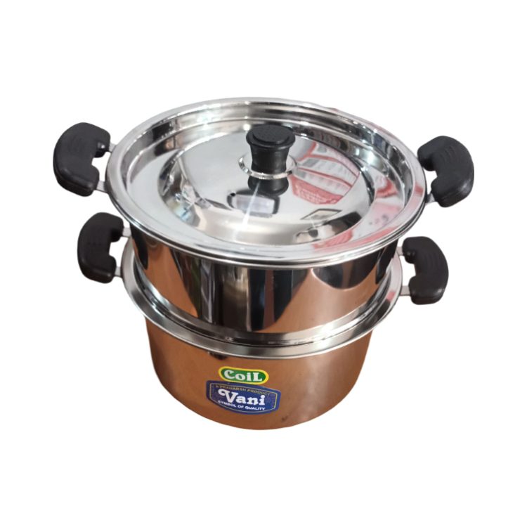 Heavy Stainless Steel Steamers with Lid 2 Tier