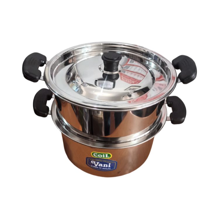 Heavy Stainless Steel Steamers with Lid 2 Tier