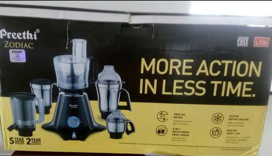 Preethi Zodiac 750w MIXER GRINDER blender MG218 packing box