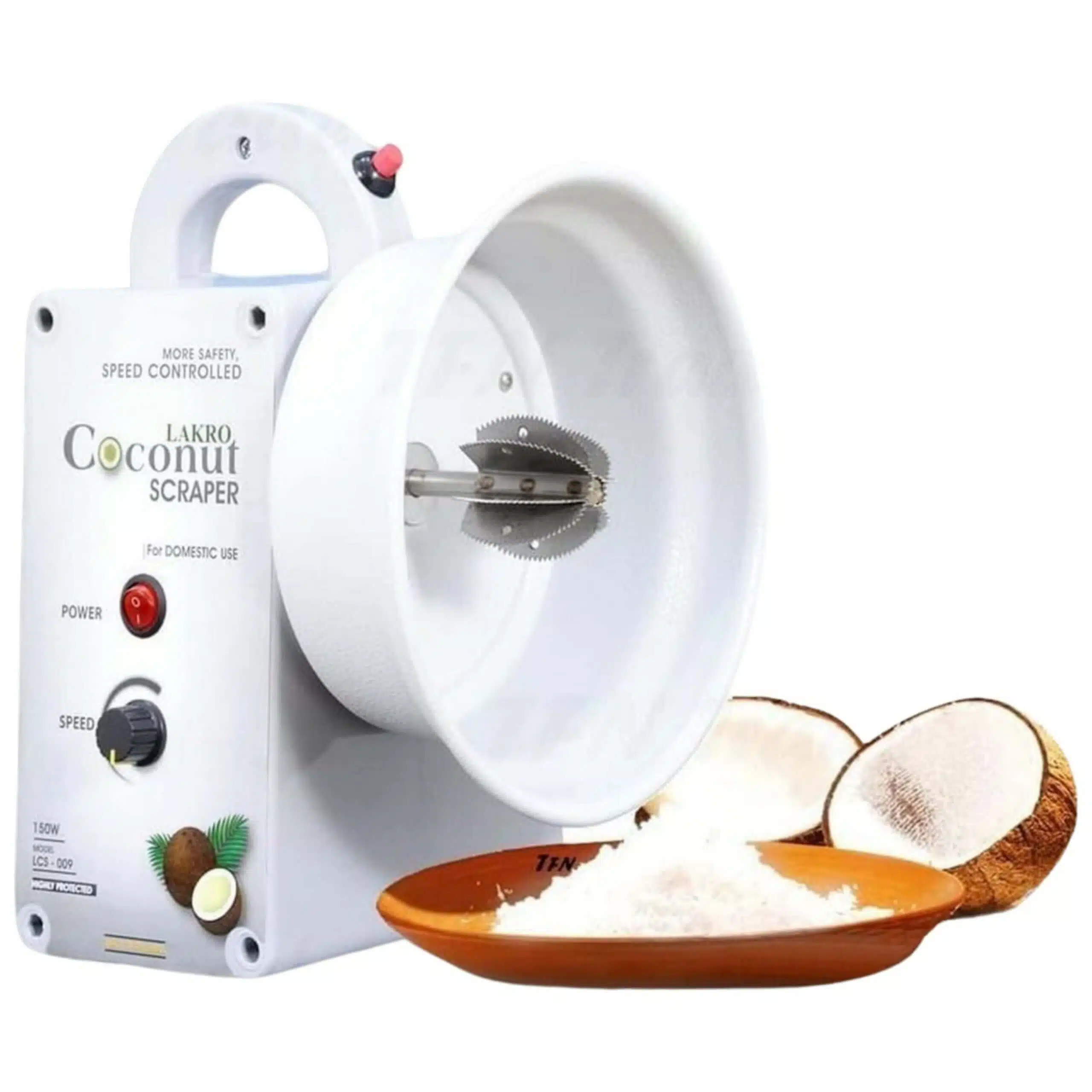 Buy Lakro Electric Coconut Scraper 220V LCS09 online at Supiri Kitchen. Fast, safe coconut scraping with stainless blades & low power use.