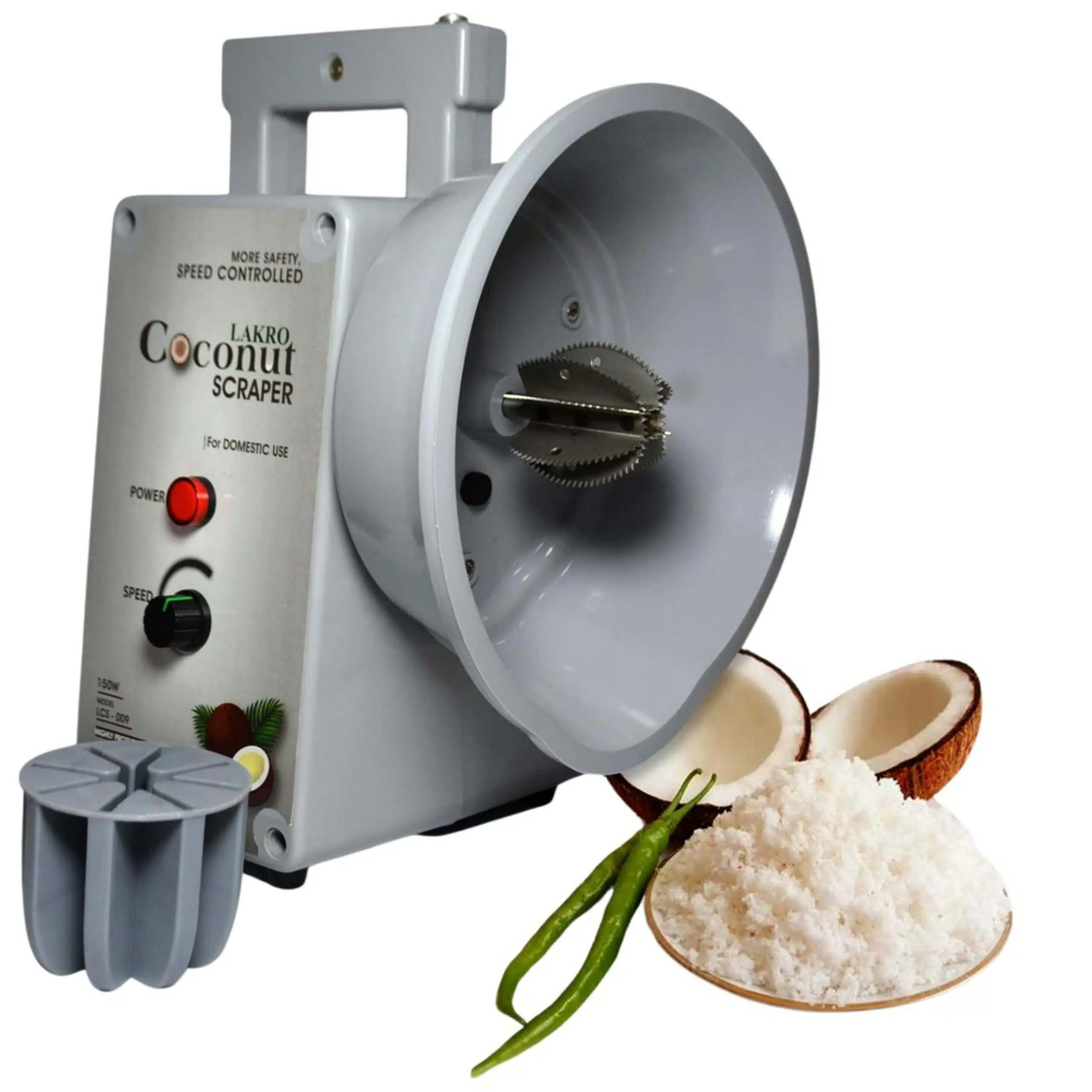 Buy Lakro Electric Coconut Scraper 220V LCS09 online at Supiri Kitchen. Fast, safe coconut scraping with stainless blades & low power use.