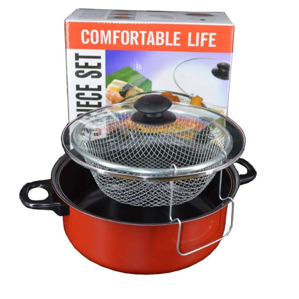 3 Piece Set Steamer Cooker Frier