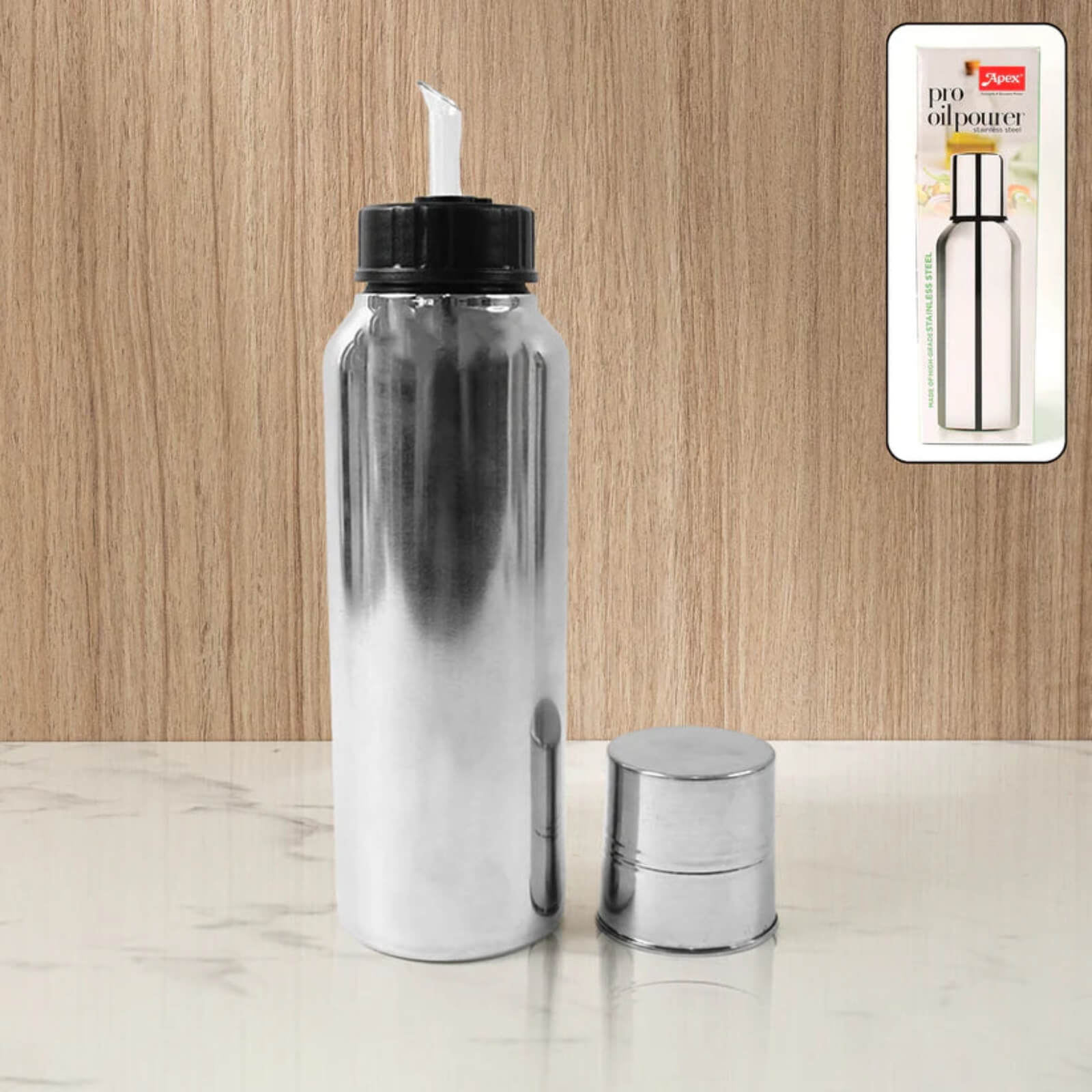 Apex Stainless steel Oil Bottle Pourer 750ml