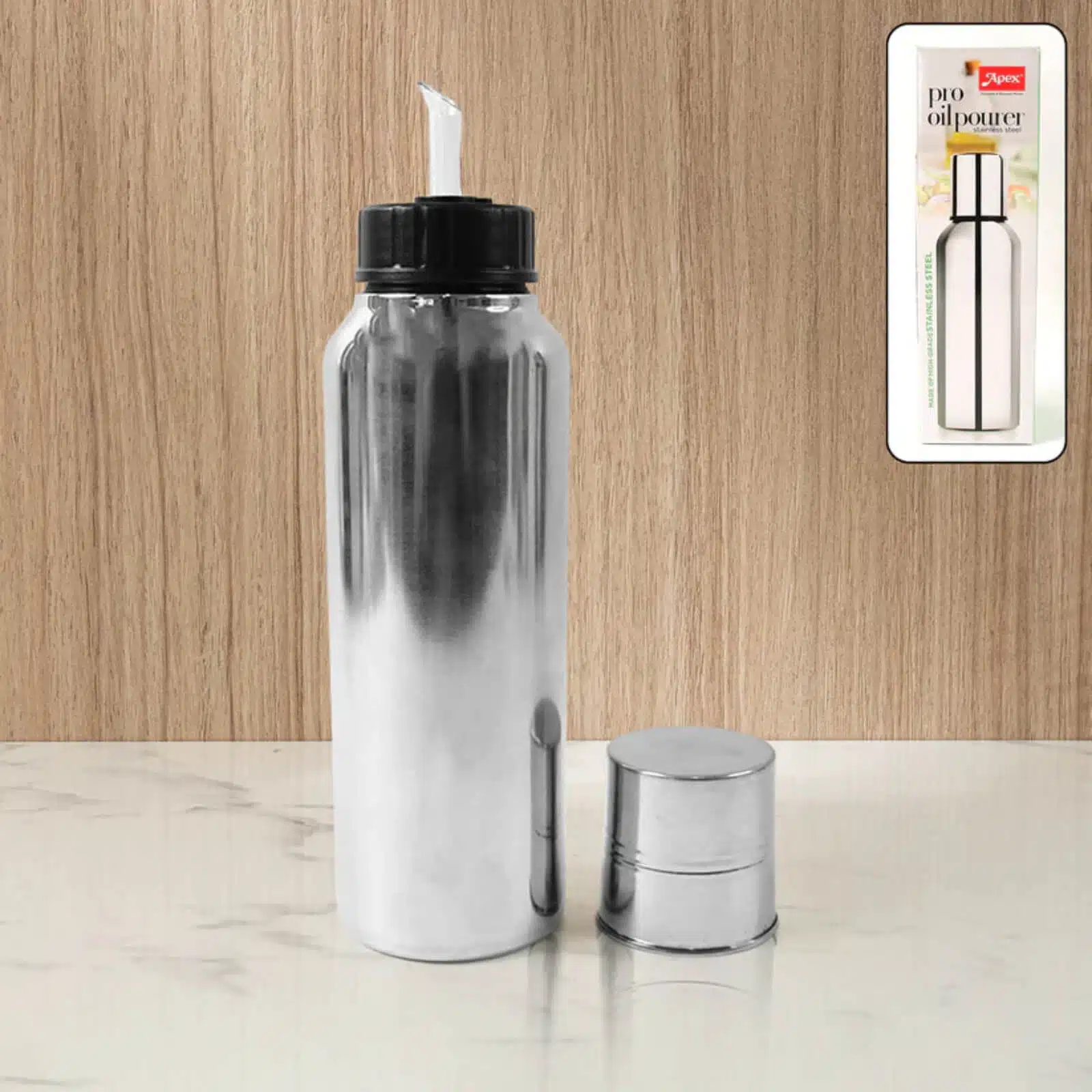 Apex Stainless steel Oil Bottle Pourer 750ml