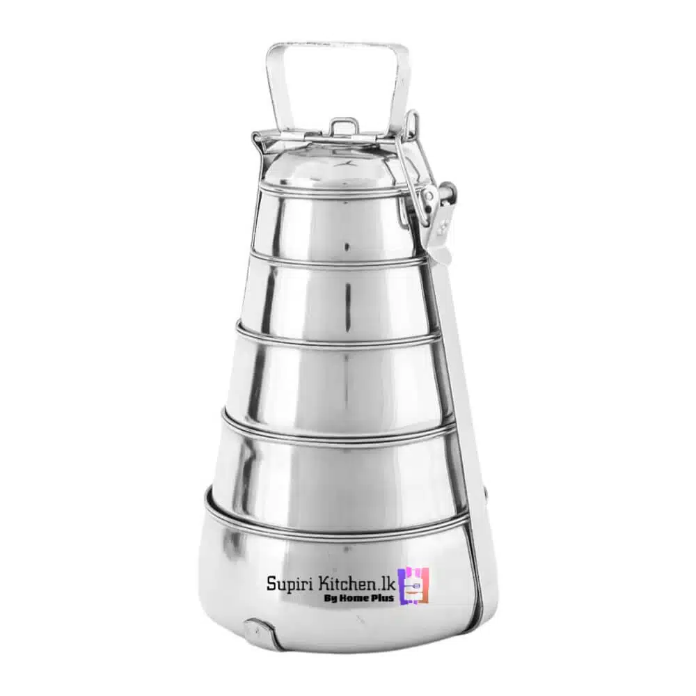 1x5 stainless steel silver tiffen carrier